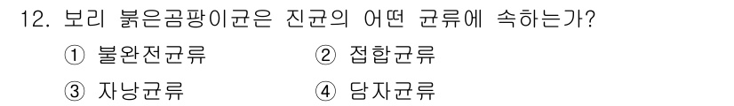 식물보호기사 2019년 12번 - 보리 붉은곰팡이는 일반적으로 자낭균류에 속합니다. 이 균류는 농작물에 피... 에 관한 핵심 기출문제