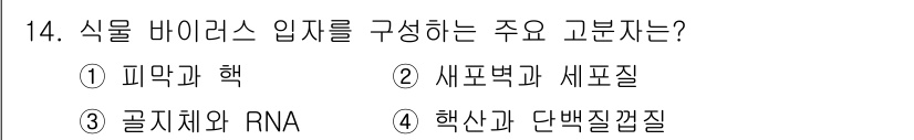 식물보호기사 2019년 14번 - . 핵산과 단백질젖

식물 바이러스는 주로 핵산(주로 RNA)과 단백질로... 에 관한 핵심 기출문제