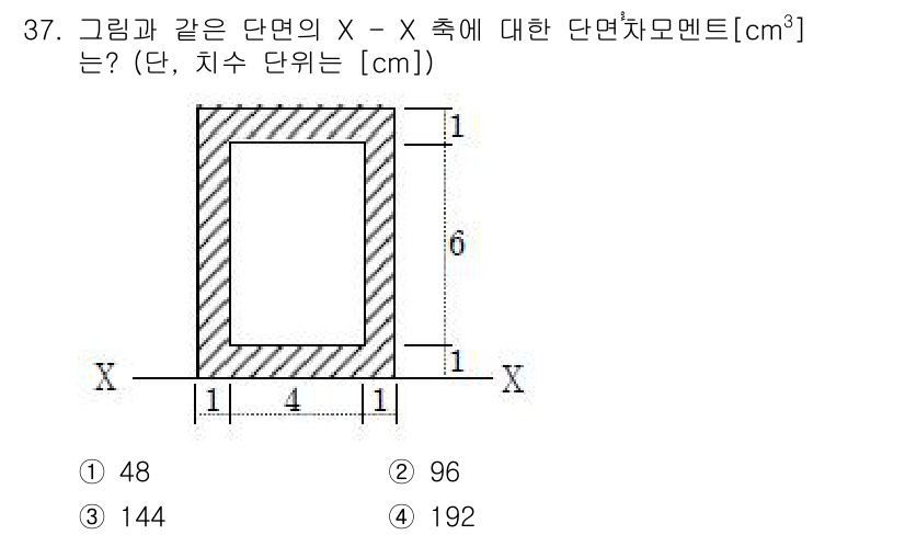 전기철도기사 2015년 37번 - 주어진 도형의 단면적을 구하는 과정에서, X의 크기에 따라 면적을 계산합... 에 관한 핵심 기출문제