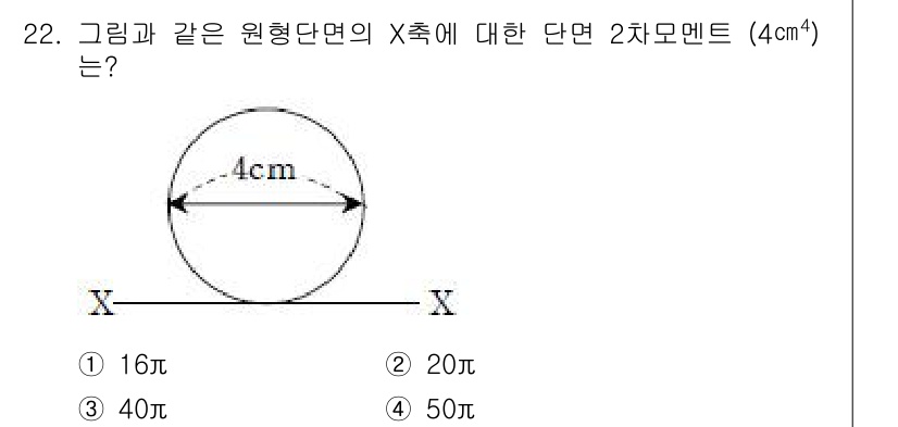 전기철도기사 2016년 22번 - 원형 단면의 단면적 \( A \)는 \( A = \pi r^2 \)로 계... 에 관한 핵심 기출문제