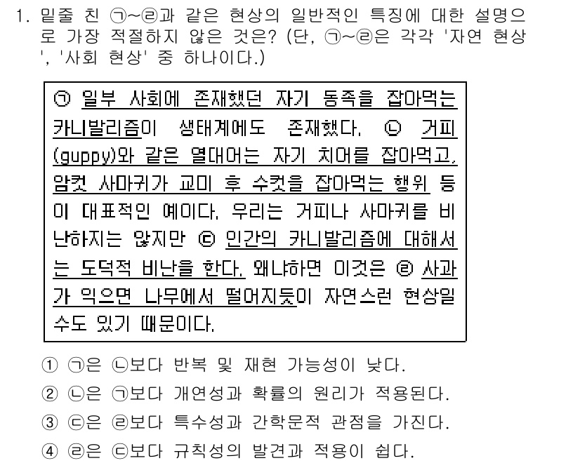 경찰공무원(순경)_사회 2015년 1번 - 해당 문제는 커뮤니케이션의 생태적 접근을 강조하고 있습니다. 즉, 개인의... 에 관한 핵심 기출문제