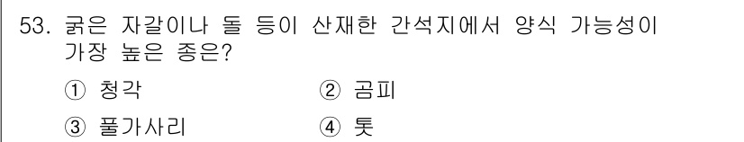 수산양식기사 2019년 53번 - 청각은 수산 양식에서 가장 높은 생산성을 보이는 해조류로, 생물학적 특성... 에 관한 핵심 기출문제