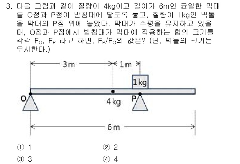 경찰공무원(순경)_과학 2018년 3번 - 문제에서 주어진 조건에 따르면, O점과 P점에서의 힘의 평형을 고려해야 ... 에 관한 핵심 기출문제