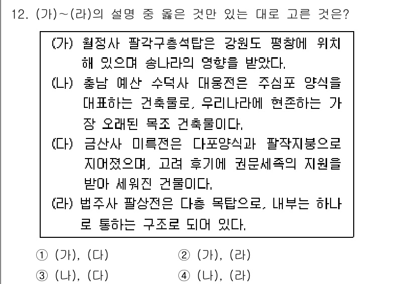 경찰공무원(순경)_한국사 2017년 12번 - 해설: (가)와 (나)는 각각 주체와 행위에 대한 설명을 제공하므로 상호... 에 관한 핵심 기출문제