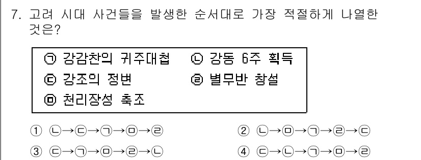 경찰공무원(순경)_한국사 2017년 7번 - 정답은 ① 강감찬의 귀주대첩입니다. 이 전투는 고려시대 몽골의 침입에 맞... 에 관한 핵심 기출문제