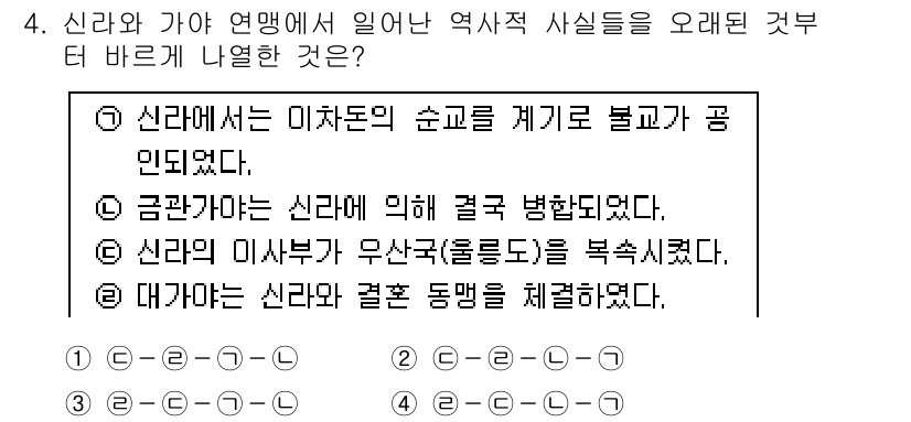 경찰공무원(순경)_한국사 2019년 4번 - . 신라와 가야의 연맹에서 일어난 역사적 사실을 설명하는 것으로, 신라가... 에 관한 핵심 기출문제