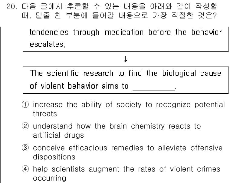 경찰공무원(순경)_영어 2019년 22번 - 해당 자격증의 핵심 개념을 묻는 객관식 문제
