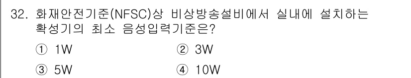 경비지도사_2차(소방학) 2019년 32번 - . 

NFSC 기준에 따르면, 화재안전 기준에 적합한 비상방송설비의 확... 에 관한 핵심 기출문제