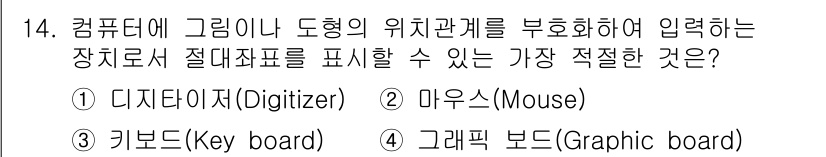 시각디자인기사 2017년 14번 - 해당 자격증의 핵심 개념을 묻는 객관식 문제
