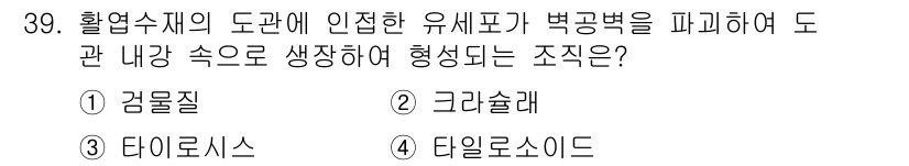 임산가공기사 2016년 39번 - . 타이로시스

타이로시스는 유색소를 생성하는 과정이며, 열역학적 조건에... 에 관한 핵심 기출문제