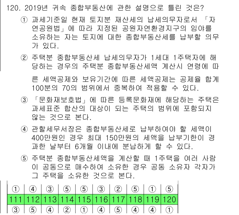 공인중개사_2차 2019년 120번 - 1. "부동산의 수익을 주된 목적으로 하는 자"는 일반적으로 "전문가"로... 에 관한 핵심 기출문제