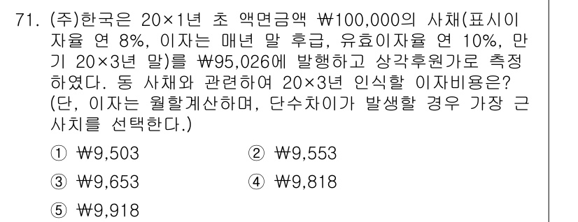 주택관리사보_1차 2019년 71번 - 문제의 내용에 따라, 주어진 이자율과 기간을 계산하여 최종 금액을 구하는... 에 관한 핵심 기출문제