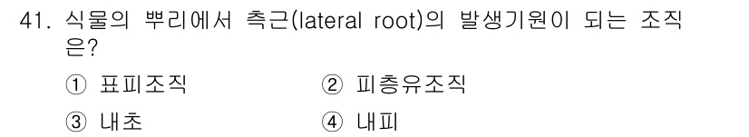 생물분류기사(동물) 2017년 41번 - 해당 자격증의 핵심 개념을 묻는 객관식 문제