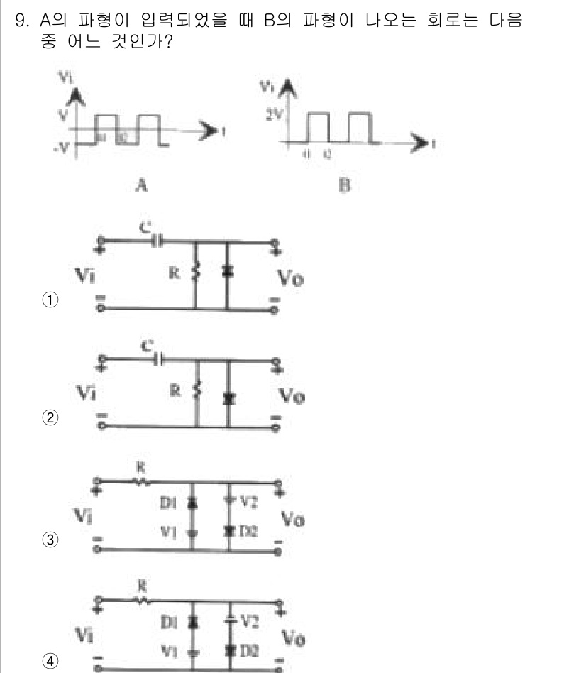 철도신호산업기사 2016년 9번 - 주어진 문제에서 A의 입력 신호가 특정한 패턴으로 B에 영향을 미치고 있... 에 관한 핵심 기출문제