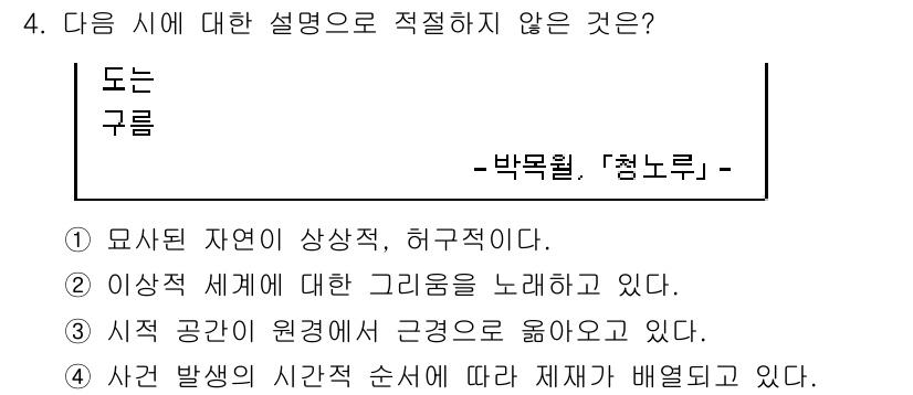 9급_지방직_공무원_국어 2018년 4번 - 정답은 4번이다. 이 설명은 사전 발생의 시간적 순서를 논하는 것이 아니... 에 관한 핵심 기출문제