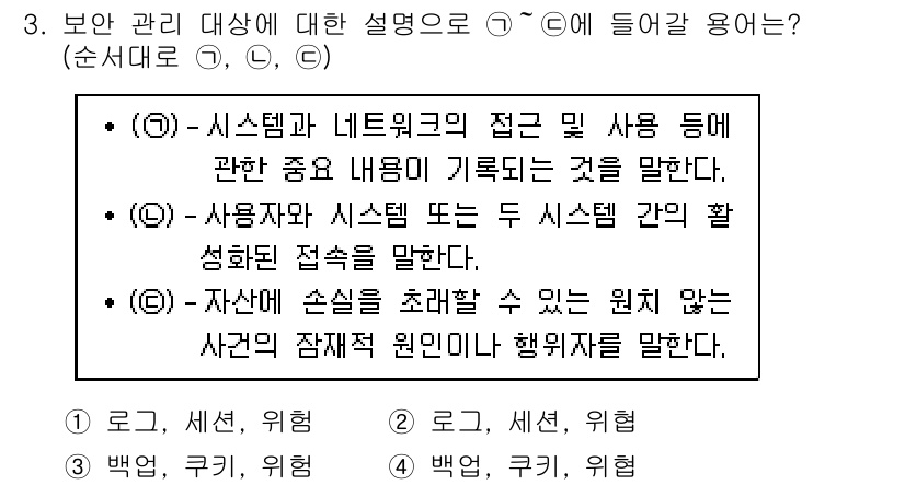 9급_지방직_공무원_정보보호론 2018년 3번 - 보안 관리에서 접근 제어는 시스템과 네트워크의 사용에 대한 통제를 포함하... 에 관한 핵심 기출문제