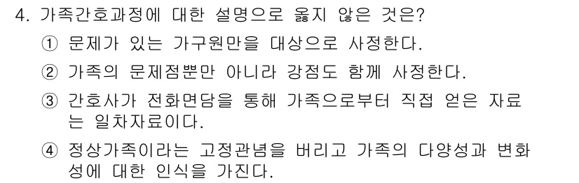 9급_지방직_공무원_지역사회간호학 2017년 4번 - 해당 자격증의 핵심 개념을 묻는 객관식 문제