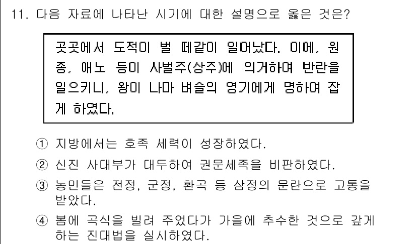 9급_지방직_공무원_한국사 2016년 11번 - 고조선 시기에는 지방 세력이 성장하였고, 국가 형성이 이루어지는 과정에서... 에 관한 핵심 기출문제