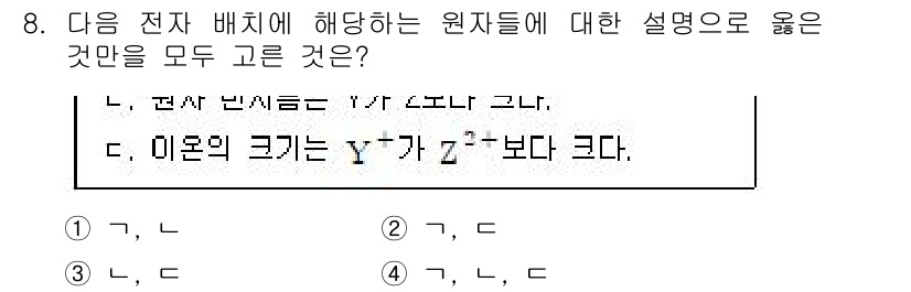 9급_지방직_공무원_화학 2017년 8번 - 원자의 전자 배치는 원자 내에서 전자가 최소 에너지를 가진 상태로 배열되... 에 관한 핵심 기출문제