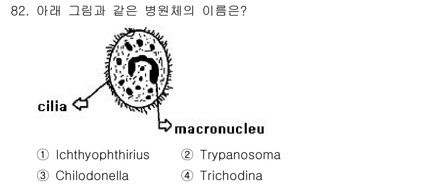 수산양식산업기사 2015년 82번 - 해당 자격증의 핵심 개념을 묻는 객관식 문제