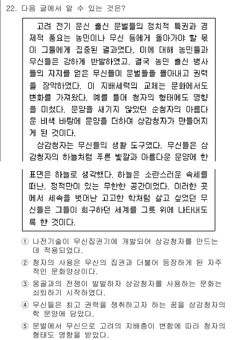 PSAT_언어논리 2016년 22번 - 정답인 이유는 무질서한 권력 구조가 불안정성을 초래하고, 이는 감정적 연... 에 관한 핵심 기출문제