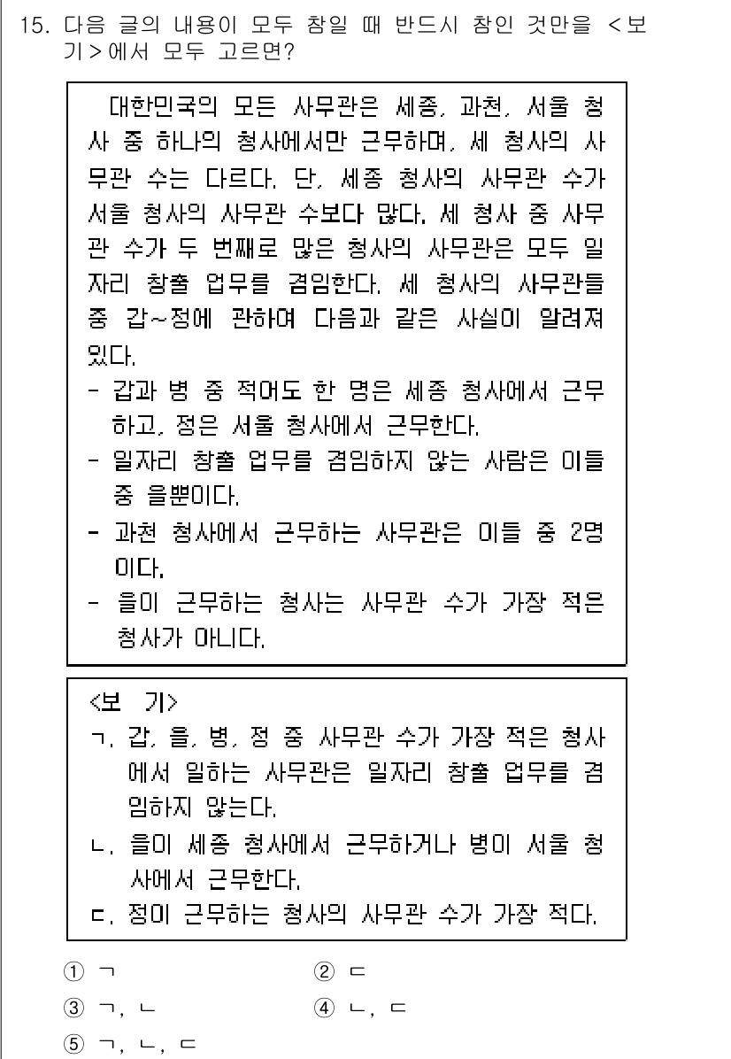 PSAT_언어논리 2018년 15번 - . 

해설: "모든"은 직전의 "사물"과 함께 "모든 경우"를 지칭하며... 에 관한 핵심 기출문제