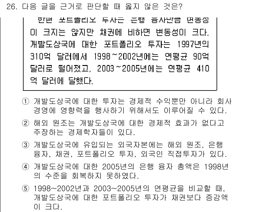 PSAT_상황판단 2020년 25번 - 포트로의 310억 달러 투자와 관련하여 그 시기의 투자 상황에 대해 명확... 에 관한 핵심 기출문제