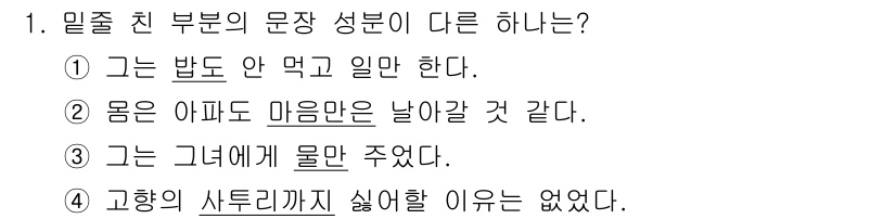 9급_지방직_공무원_서울시_국어 2019년 1번 - "몸은 아파도 마음만은 날아갈 것 같다."에서 '몸'과 '마음'의 시적 ... 에 관한 핵심 기출문제