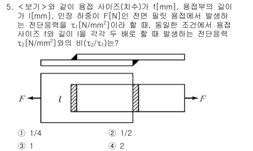9급_지방직_공무원_서울시_기계설계 2018년 5번 - 정답은 1/4입니다. 문제에서 주어진 필요한 값과 전단응력의 비율을 이용... 에 관한 핵심 기출문제