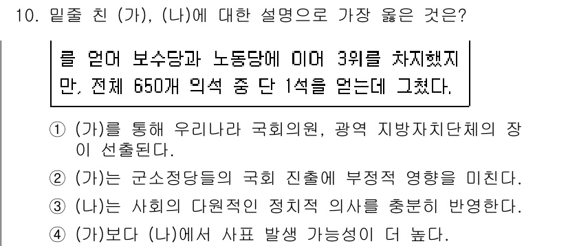 9급_지방직_공무원_서울시_사회 2016년 10번 - 정답 4번은 (가)와 (나)가 설명하는 내용이 정부의 의사결정 구조와 그... 에 관한 핵심 기출문제