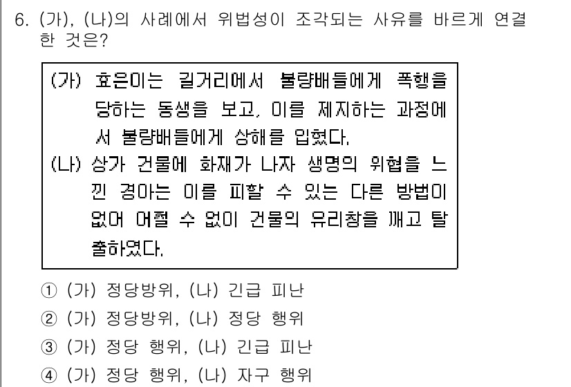 9급_지방직_공무원_서울시_사회 2016년 6번 - (가)와 (나)의 경우 모두 강한 스트레스를 통해 위험성이 증가하는 상황... 에 관한 핵심 기출문제