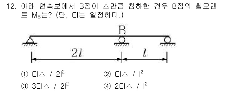 9급_지방직_공무원_서울시_응용역학개론 2015년 12번 - 해당 자격증의 핵심 개념을 묻는 객관식 문제