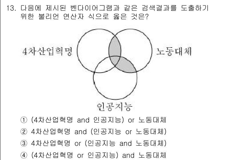 9급_지방직_공무원_서울시_정보봉사개론 2017년 13번 - 정답 4는 4차 산업혁명과 인공지능, 노동체제 간의 복합적인 관계를 나타... 에 관한 핵심 기출문제