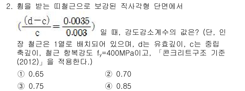 9급_지방직_공무원_서울시_토목설계 2019년 2번 - 강도 감쇠계수 \( \xi \)는 재료의 비틀림 강성과 관련이 있습니다.... 에 관한 핵심 기출문제