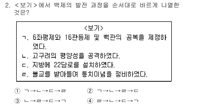 9급_지방직_공무원_서울시_한국사 2019년 2번 - 백제의 발전 과정에서 고구려와의 평양성 전투 패배 후 6세기 중반 이후 ... 에 관한 핵심 기출문제