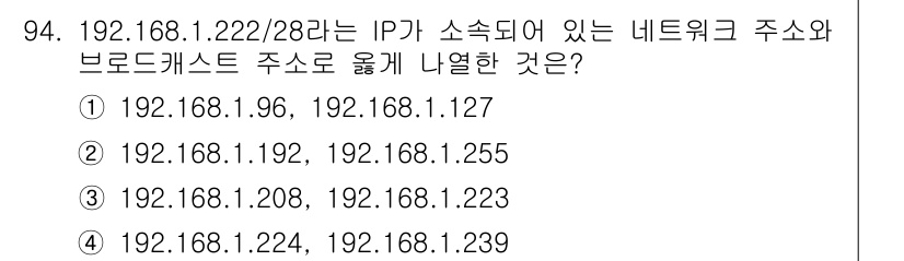 정보처리기사 2017년 94번 - 해당 자격증의 핵심 개념을 묻는 객관식 문제