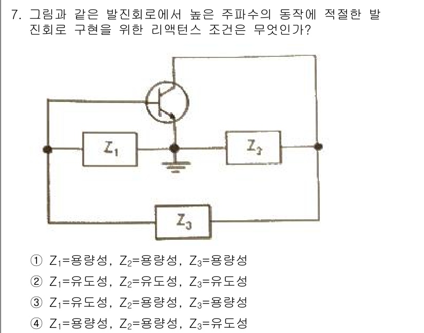 전파전자통신기사 2015년 7번 - 주파수의 동작에 적절한 발전회로 조건은 주로 임피던스를 일치시키는 것입니... 에 관한 핵심 기출문제