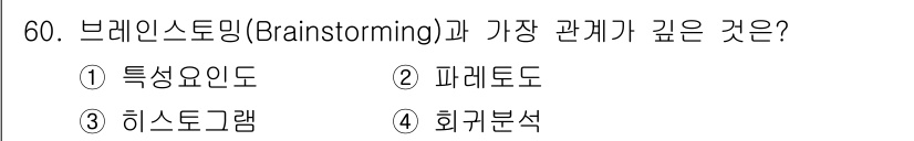 에너지관리기능장 2017년 60번 - 브레인스토밍은 아이디어 생성 기법으로, 그룹 내에서 다양한 의견을 자유롭... 에 관한 핵심 기출문제