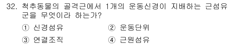 인간공학기사 2020년 32번 - 운동신경은 근육의 수축과 움직임을 조절하는 역할을 하며, 이는 뇌에서 신... 에 관한 핵심 기출문제