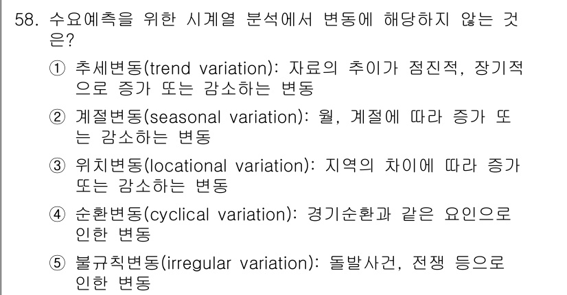 산업보건지도사 2018년 58번 - 정답 '3'인 이유는 '위치변동(locational variation)'... 에 관한 핵심 기출문제