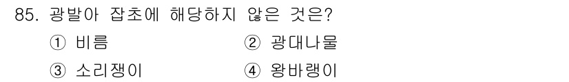 식물보호기사 2020년 85번 - 광발아는 광합성을 하는 식물의 일종으로, 빛의 양과 관계가 깊습니다. 주... 에 관한 핵심 기출문제