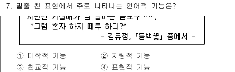 9급_지방직_공무원_국어 2016년 7번 - 주어진 문장에서 "그럼 혼자 하지 마루 하다?"라는 질문은 대화를 통한 ... 에 관한 핵심 기출문제