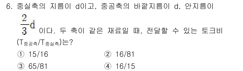 9급_지방직_공무원_기계설계 2020년 6번 - 해당 자격증의 핵심 개념을 묻는 객관식 문제