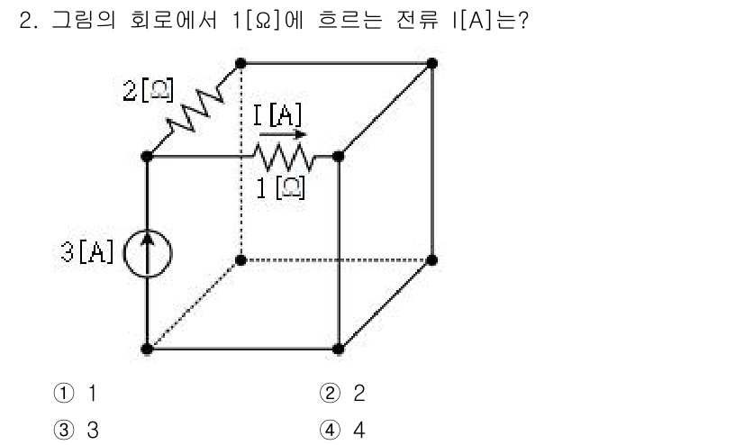 9급_국가직_공무원_전기이론 2020년 2번 - 이 문제에서 1Ω 저항에 흐르는 전류를 구하기 위해, 키르히호프의 전압 ... 에 관한 핵심 기출문제