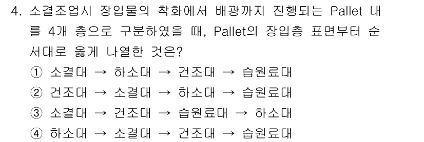 제선기능장 2018년 4번 - 주어진 문제는 소결조업에서 장입물의 분류 순서를 묻고 있습니다. 일반적으... 에 관한 핵심 기출문제
