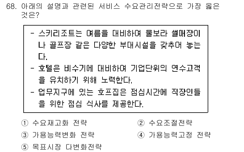 유통관리사_2급 2020년 68번 - 정답이 '2'인 이유는 제시된 상황들이 모두 고객의 요구를 명확히 이해하... 에 관한 핵심 기출문제