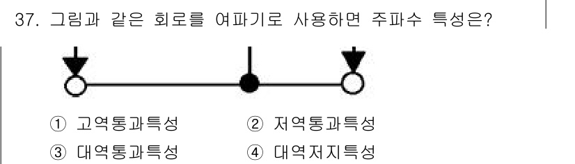 반도체커스텀레이아웃산업기사 2018년 37번 - 주파수 특성 문제에서 그려진 회로는 '저역 통과 특성'을 가지고 있습니다... 에 관한 핵심 기출문제