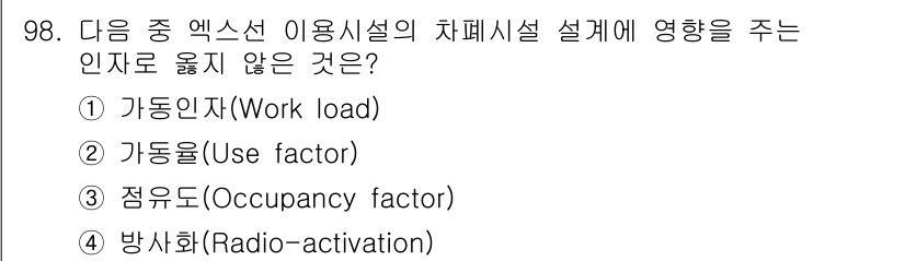 원자력기사 2019년 98번 - 방사화(Radio-activation)는 시설 설계에 직접적인 영향을 미... 에 관한 핵심 기출문제