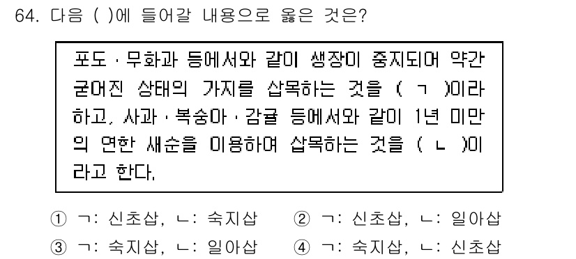 손해평가사 2020년 64번 - 문제에서 ( )에 들어갈 내용은 각각 손해 평가의 개념을 정확히 설명해야... 에 관한 핵심 기출문제