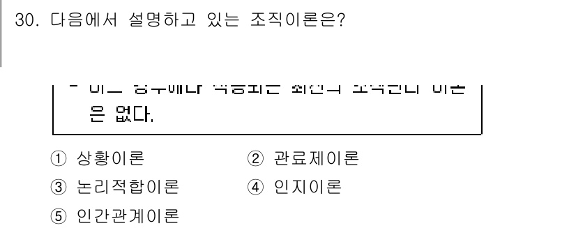 사회복지사_1급(3교시)(구) 2021년 30번 - 주어진 설명은 조직이 특정 목표를 이루기 위해 사람들 간의 상호작용과 관... 에 관한 핵심 기출문제